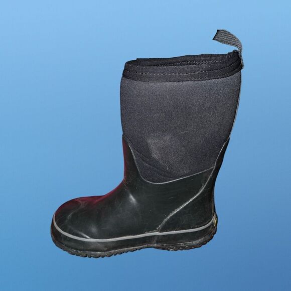 Toddler MCIKCC Black Rubber Rain Snow Classic Pull On Wellies Boot Size 11 - Picture 3 of 7